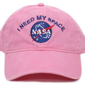 NASA I Need My Space Funny Dad Hat Pigment Dyed Cap High Quality Pink